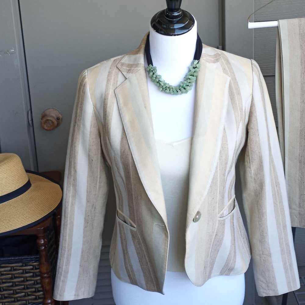 Jacket and slacks by Lafayette 148 New York.